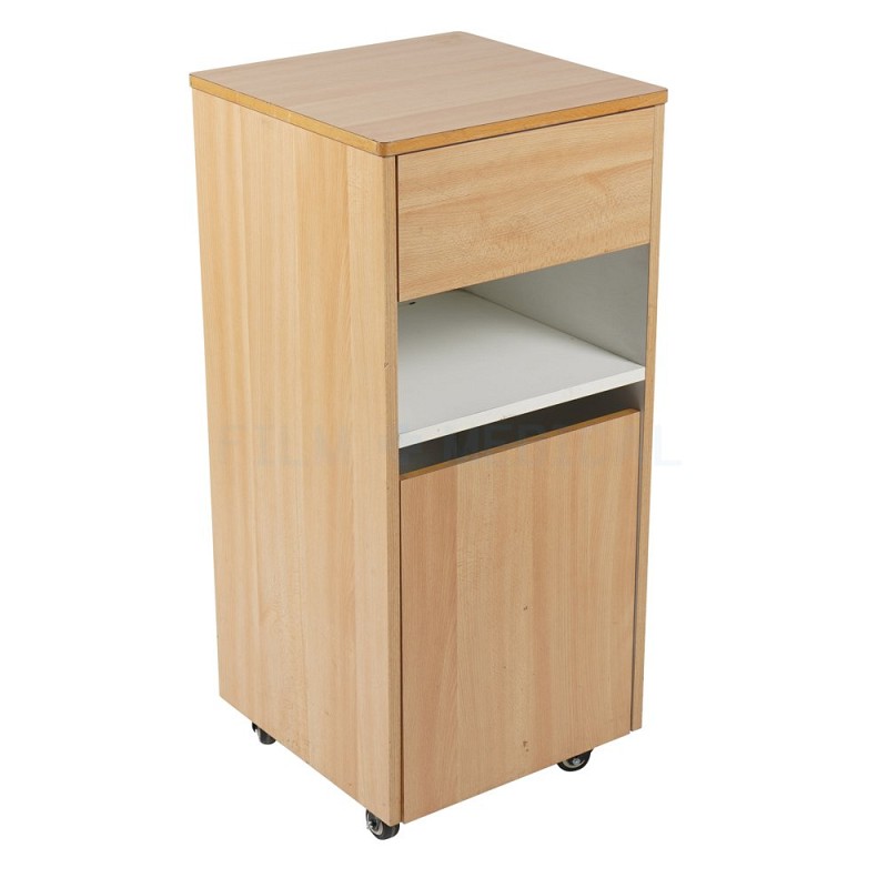 Beech Veneer Bedside Table